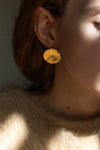 Gold Fingerprint Earring V by Heeseung Koh