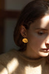 Gold Fingerprint Earring V by Heeseung Koh