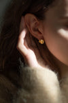 Gold Cherry Earrings by Kayo Saito