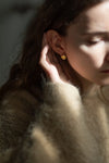 Gold Cherry Earrings by Kayo Saito