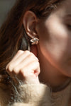 Four Elements Leaf Silver Earrings by Kayo Saito