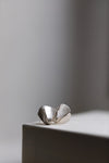 Ripple Fold Silver Earrings by Kayo Saito