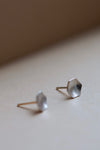 Hexagon Stud Earrings in Silver by Kei Tominaga
