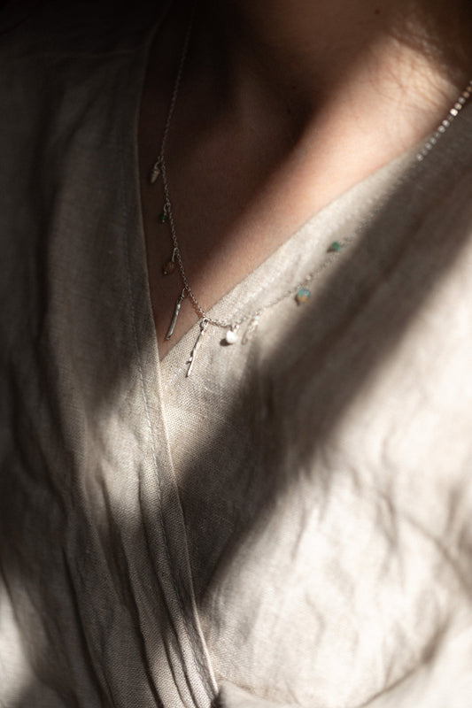 Silver Bibelo Necklace' by Laura Ngyou