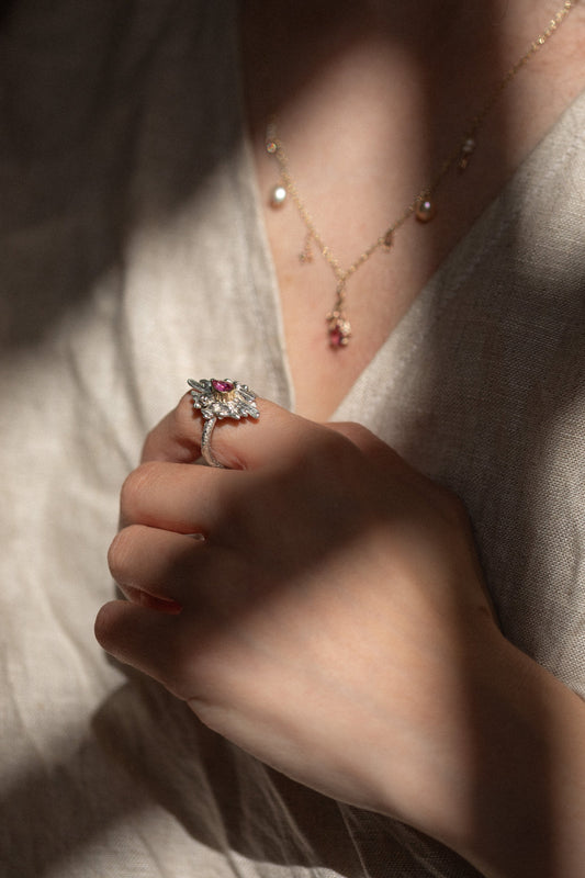Pink Tourmaline Speleo Ring' by Laura Ngyou