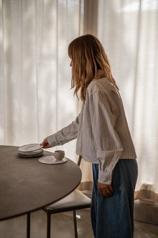Grey Plates by Lisa Stockham