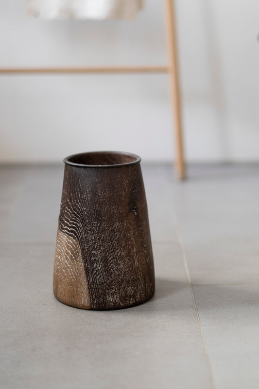Tall Oak Vessel by Fritz Baumann