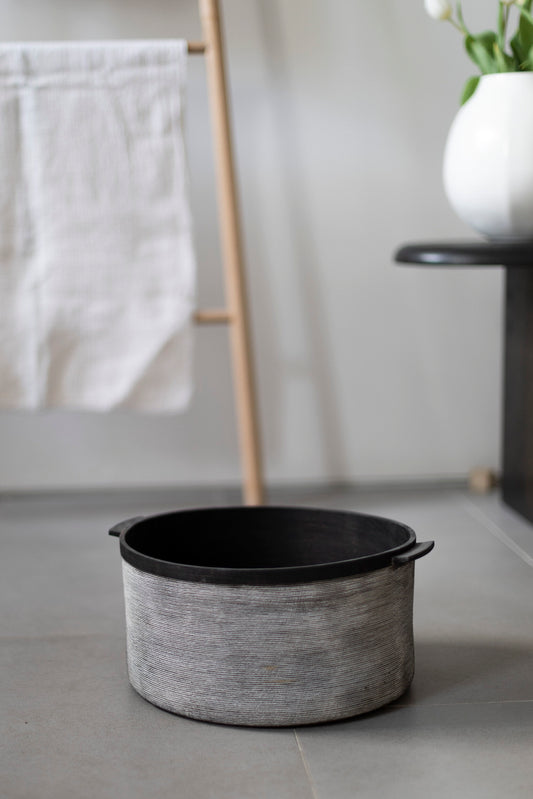 Oak Vessel Ebonized and Limed by Fritz Baumann