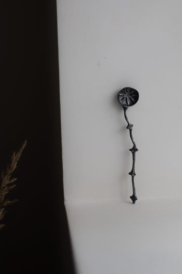 Oxidised Silver Spoon with Flower Centre by Gabi Veit