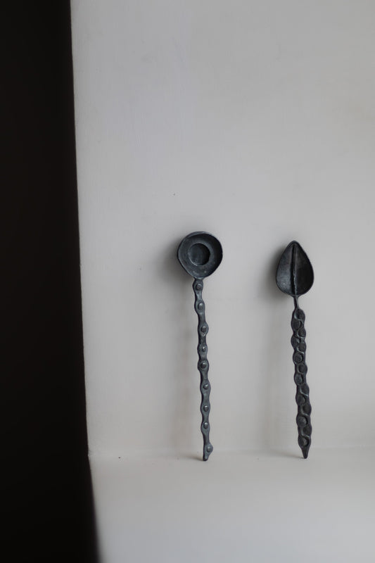 Silver Spoon with Round Head & Circles by Gabi Veit