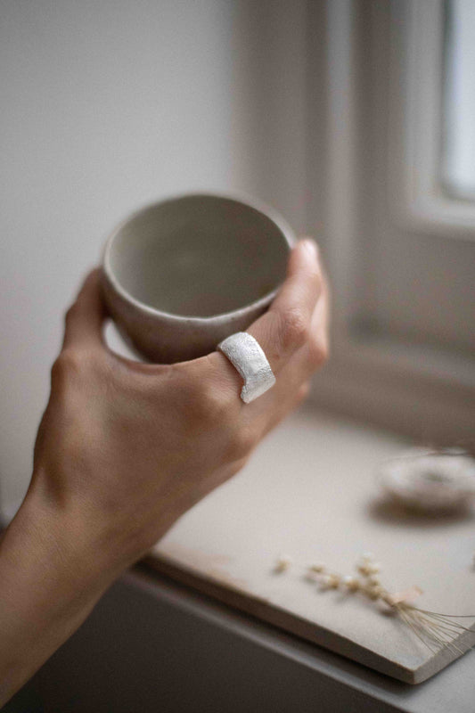 Fingerprint Wide Ring I by Heeseung Koh