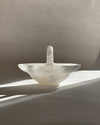 Basket Sculpture II in White Translucent Alabaster by Oliver Cook