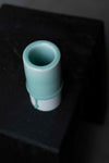 White Porcelain & Celadon Cylinder, Medium by Jae Jun Lee