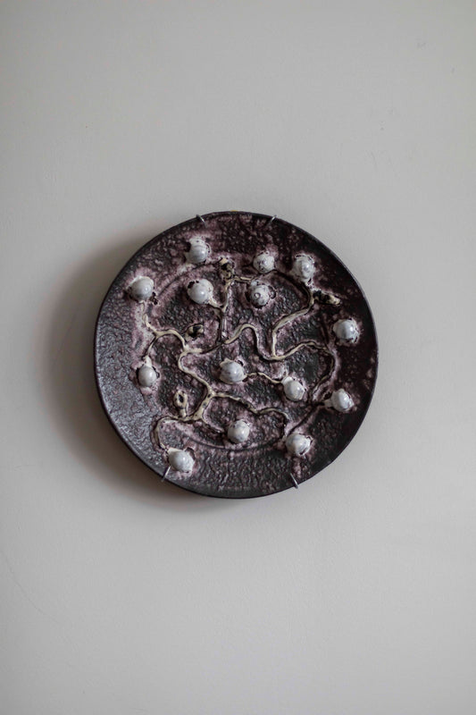 White Buds and Purple Plate by Kina Björklund