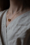 Square Necklace with Fine Cotton Texture by Kei Tominaga