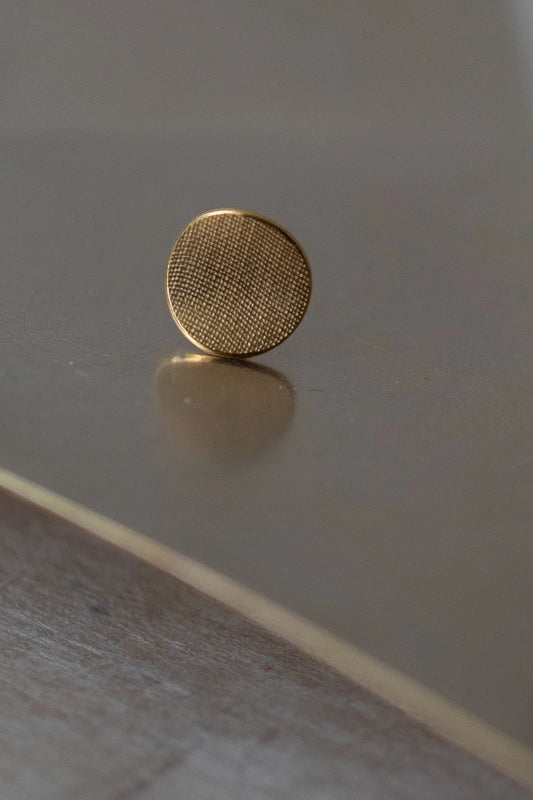 Circle Stud Earrings in Gold Vermeil by Kei Tominaga