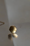 Hexagon Stud Earrings in Gold Vermeil by Kei Tominaga
