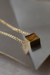 Square Necklace with Fine Cotton Texture by Kei Tominaga