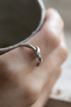 Silver Bashed Knot Ring by Kei Tominaga