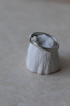 Silver Bashed Knot Ring by Kei Tominaga