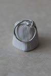 Silver Bashed Knot Ring by Kei Tominaga