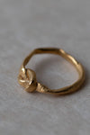 Yellow Gold Vermeil Bashed Knot Ring by Kei Tominaga