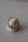 Yellow Gold Vermeil Bashed Knot Ring by Kei Tominaga