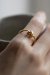 Yellow Gold Vermeil Bashed Knot Ring by Kei Tominaga