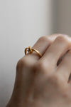 Yellow Gold Vermeil Bashed Knot Ring by Kei Tominaga