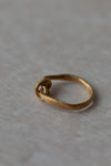 Yellow Gold Vermeil Bashed Knot Ring by Kei Tominaga