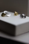 Ripple Combination Earrings in Silver & Gold by Kayo Saito