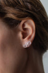 Woven Four Long Frosted Glass 18k Earrings by Bubun