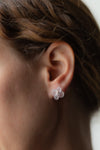 Woven Four Frosted Glass 18k Earrings by Bubun