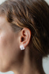 Woven Four Frosted Glass 18k Earrings by Bubun