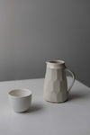 Grogged Porcelain Faceted Jug with Glaze by Nicola Tassie