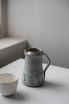 Kohiki Slip & Chun glazed Jug with Copper Decoration by Nicola Tassie