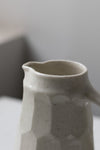 Grogged Porcelain Faceted Jug with Glaze by Nicola Tassie