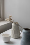 Grogged Porcelain Faceted Jug with Glaze by Nicola Tassie