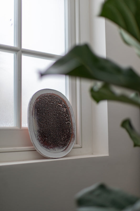 Burgundy Oval by Nina Malterud