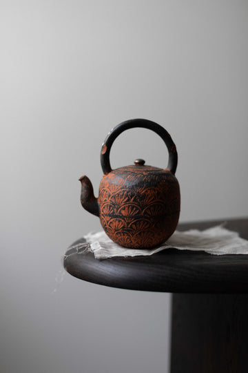 Terra-sigillata with Silver Decorations Teapot 8, by Nosan Claystudio