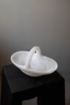 Basket Sculpture II in White Translucent Alabaster by Oliver Cook