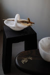 Basket Sculpture II in White Translucent Alabaster by Oliver Cook