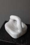 Basket Sculpture in White Translucent Alabaster by Oliver Cook