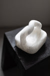Basket Sculpture in White Translucent Alabaster by Oliver Cook
