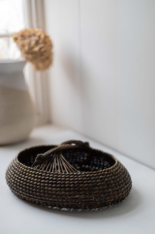 Very Large Oval Basket with Handle by Pierig Le Maillot
