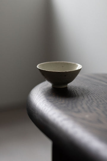 Small Glossy Glazed White Teacup, by Nosan Claystudio