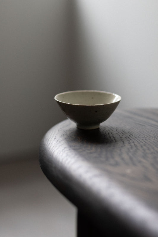 Small Glossy Glazed White Teacup, by Nosan Claystudio