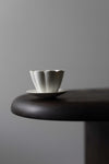 Flower Shape Porcelain Teacup with Saucer, by Nosan Claystudio