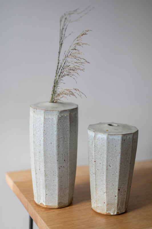 X-Large Faceted Stem Vase by Tim Lake