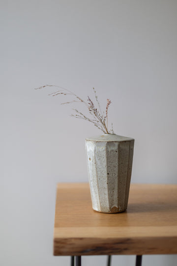 Medium Faceted Stem Vase 1 by Tim Lake